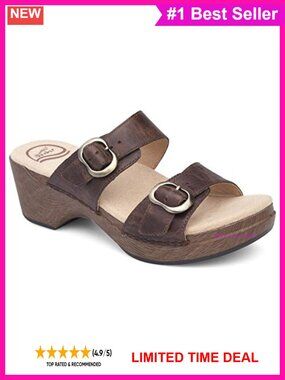 Sophie Slip-On Slide Sandal Vintage Pull Up Adjustable Comfort